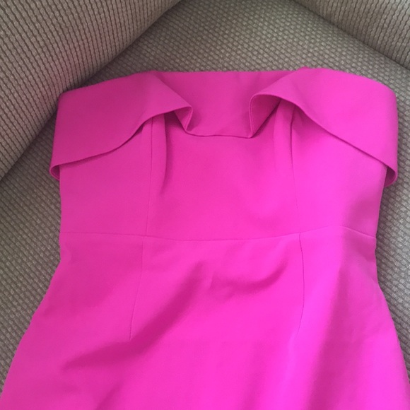Bardot hot pink midi strapless dress NWT - Picture 2 of 6